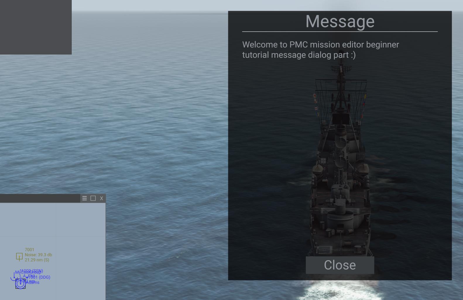 Mission Editor Beginner Tutorial Welcome Message Box Sea Power