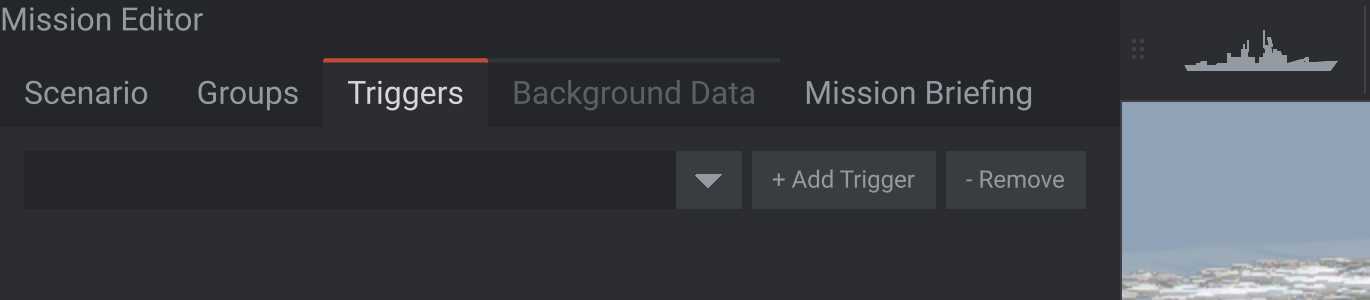 Sea Power Mission Editor Triggers Tab
