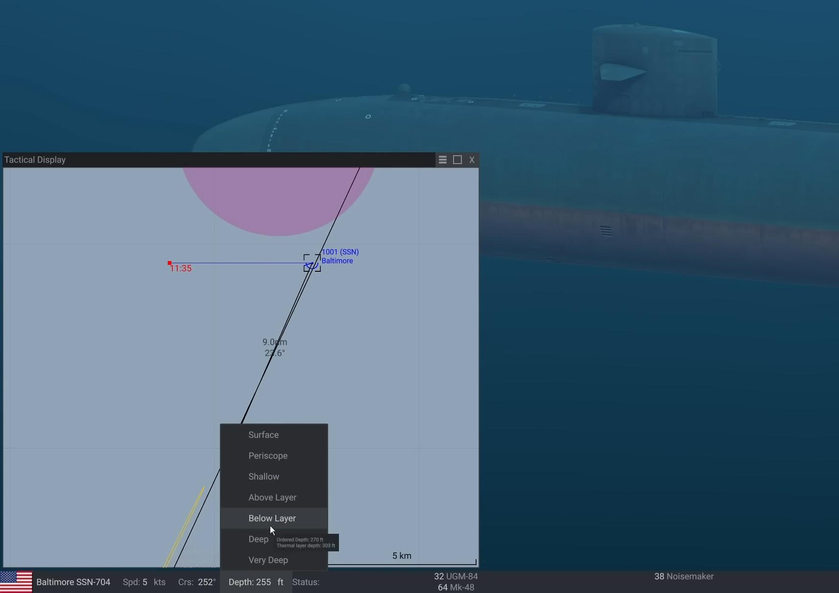 Sea Power Submarine Depth Control