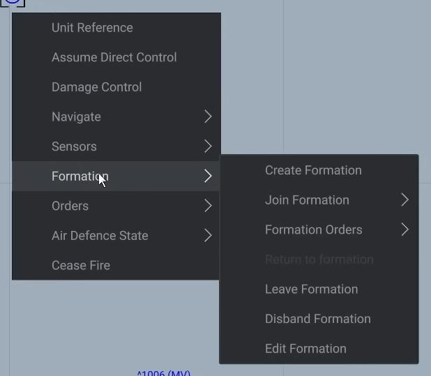 Sea Power Unit Control Dialog Formation